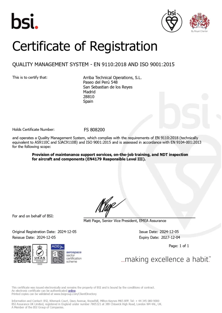 BSI Certificate of Registration